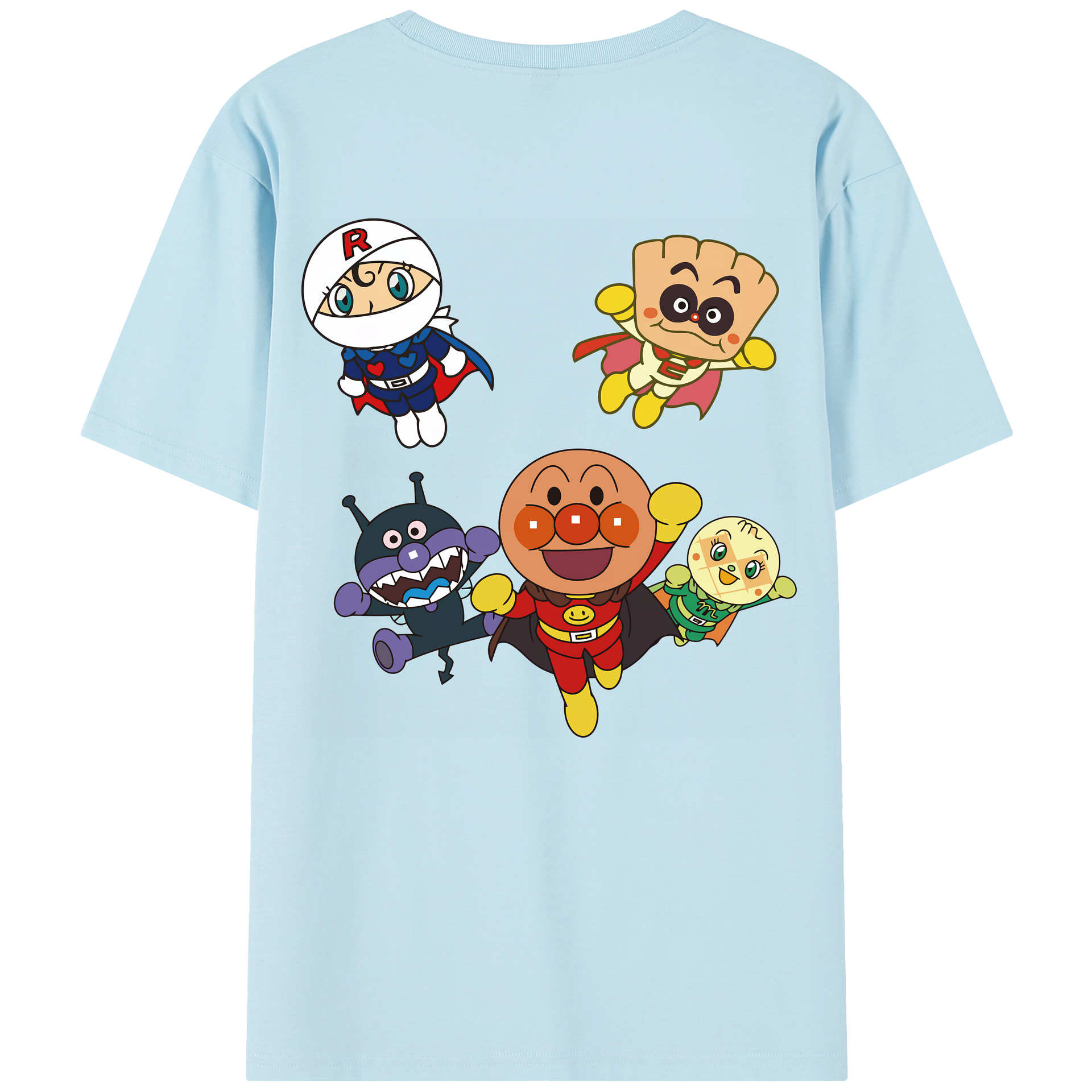 （画像用） アンパンマン Anpanman 綿100％半袖Tシャツ（背面プリント）
